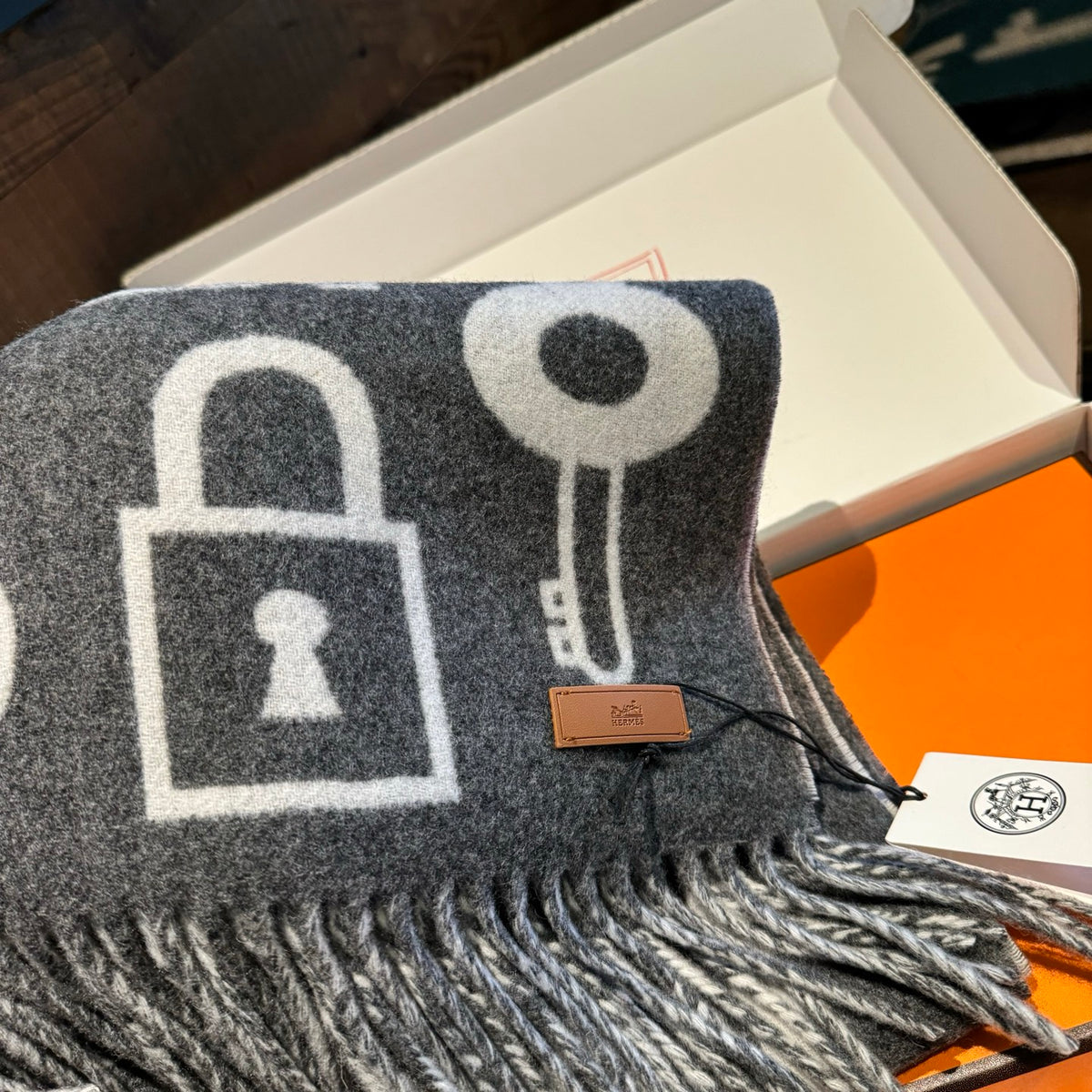 velvet key Scarf for women - alternate angle view 3