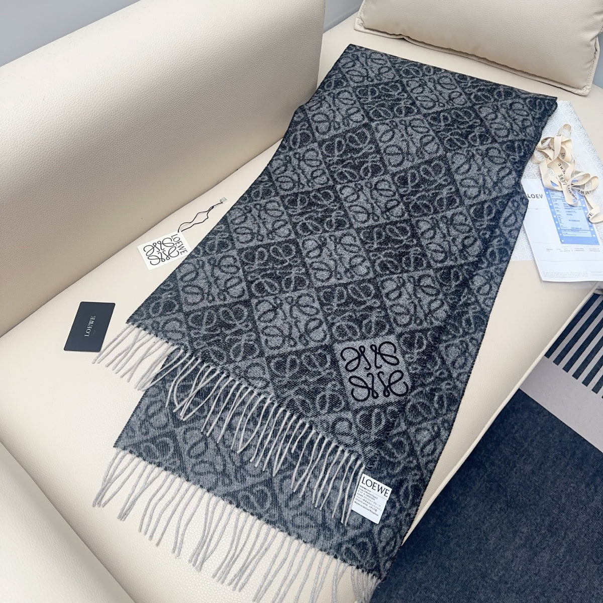 two-tone velvet floral Scarf for women - alternate angle view 6