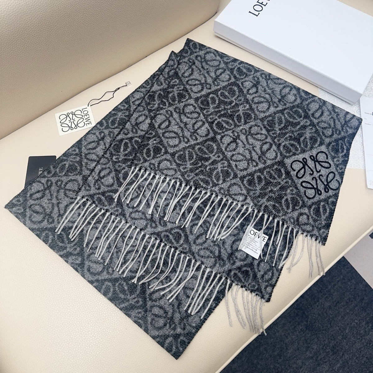 two-tone velvet floral Scarf for women - alternate angle view 5