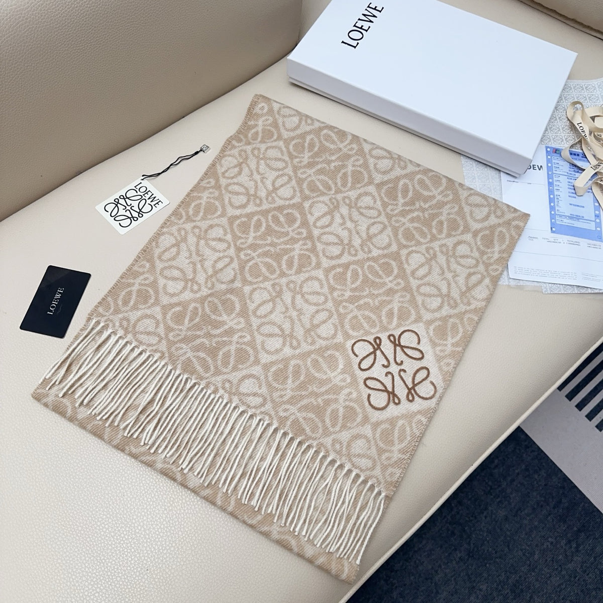 two-tone velvet floral Scarf for women - alternate angle view 3
