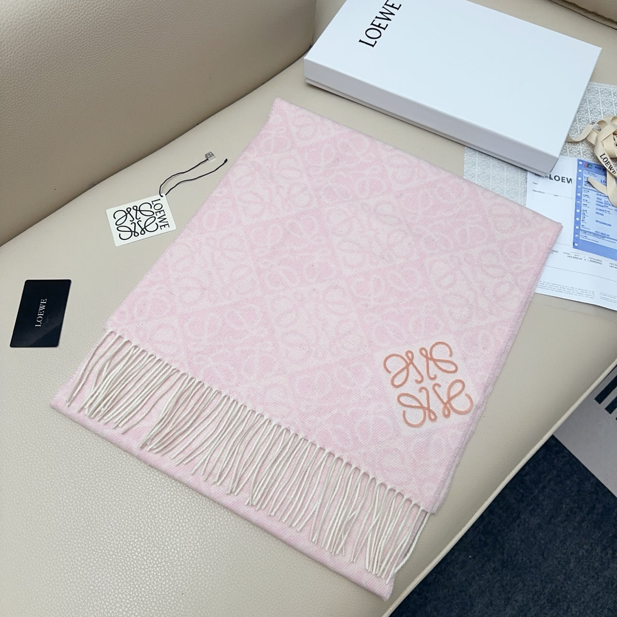 two-tone velvet floral Scarf for women - alternate angle view 3