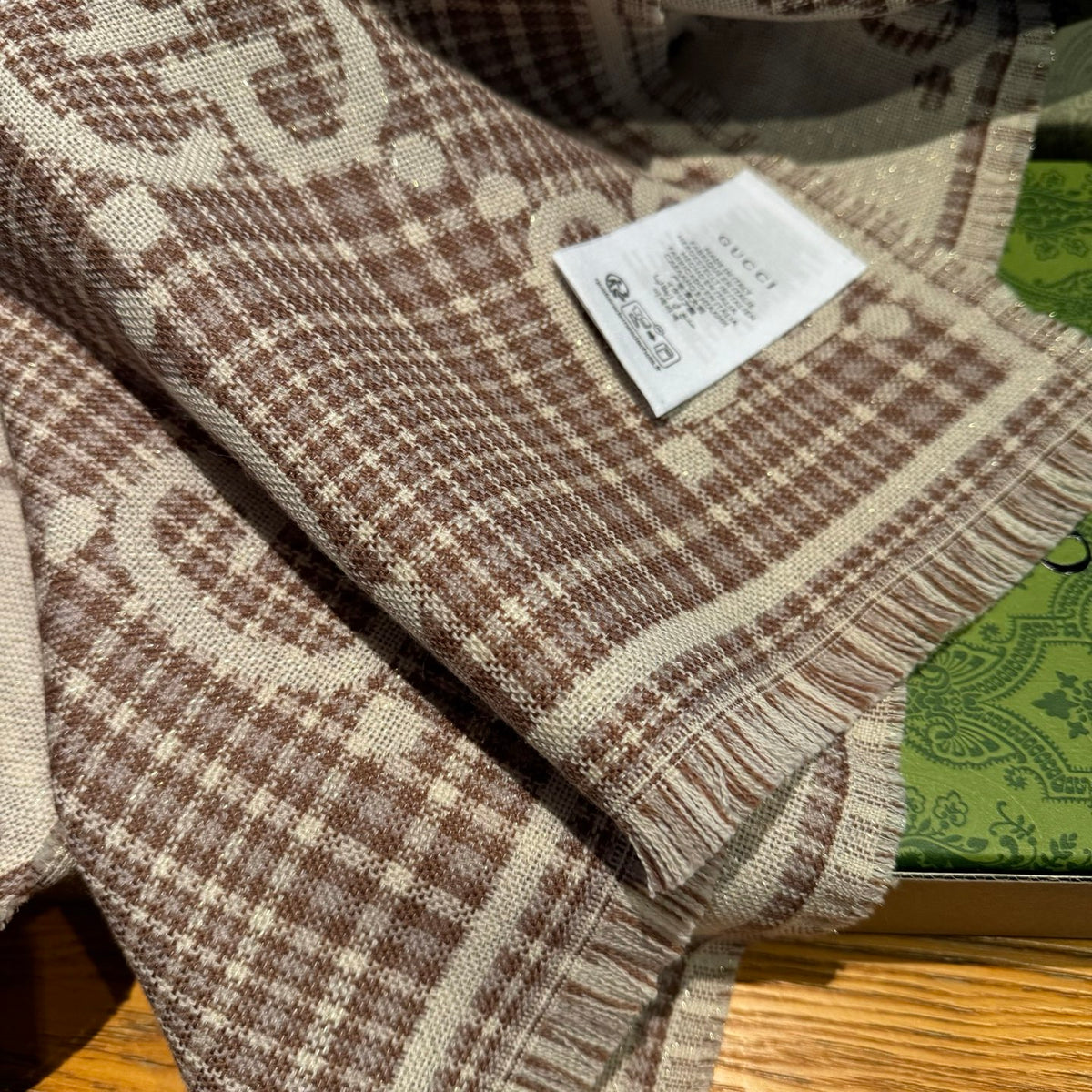 wool floral Shawl for men - alternate angle view 8
