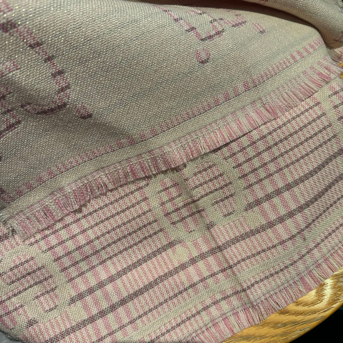 wool floral Shawl for men - alternate angle view 7
