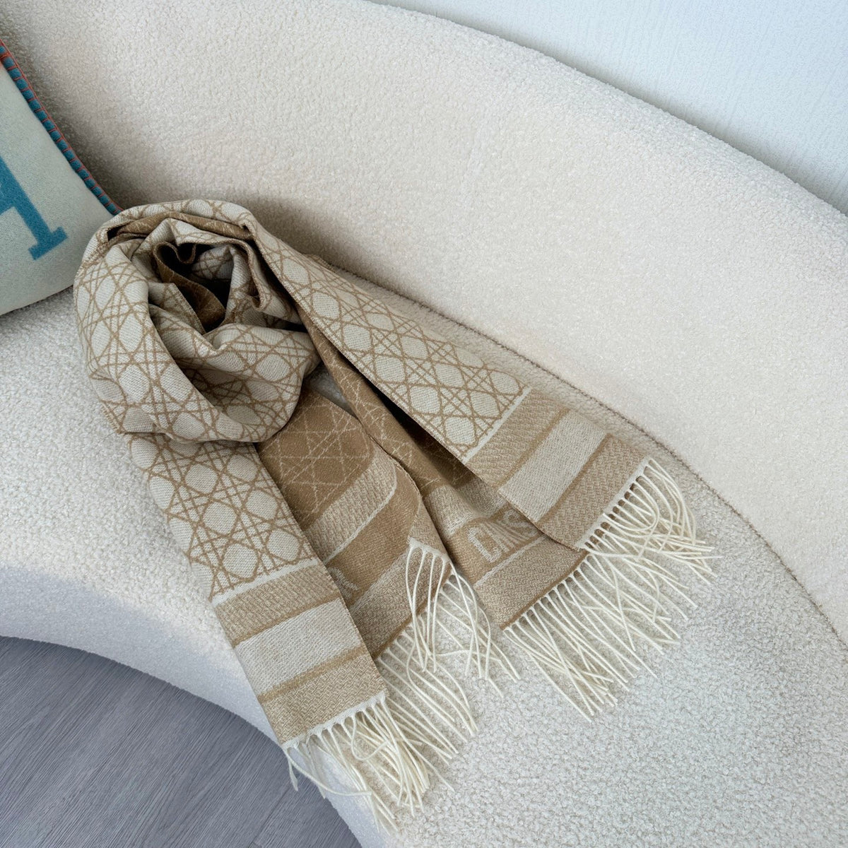 silver velvet floral Shawl for women - alternate angle view 7