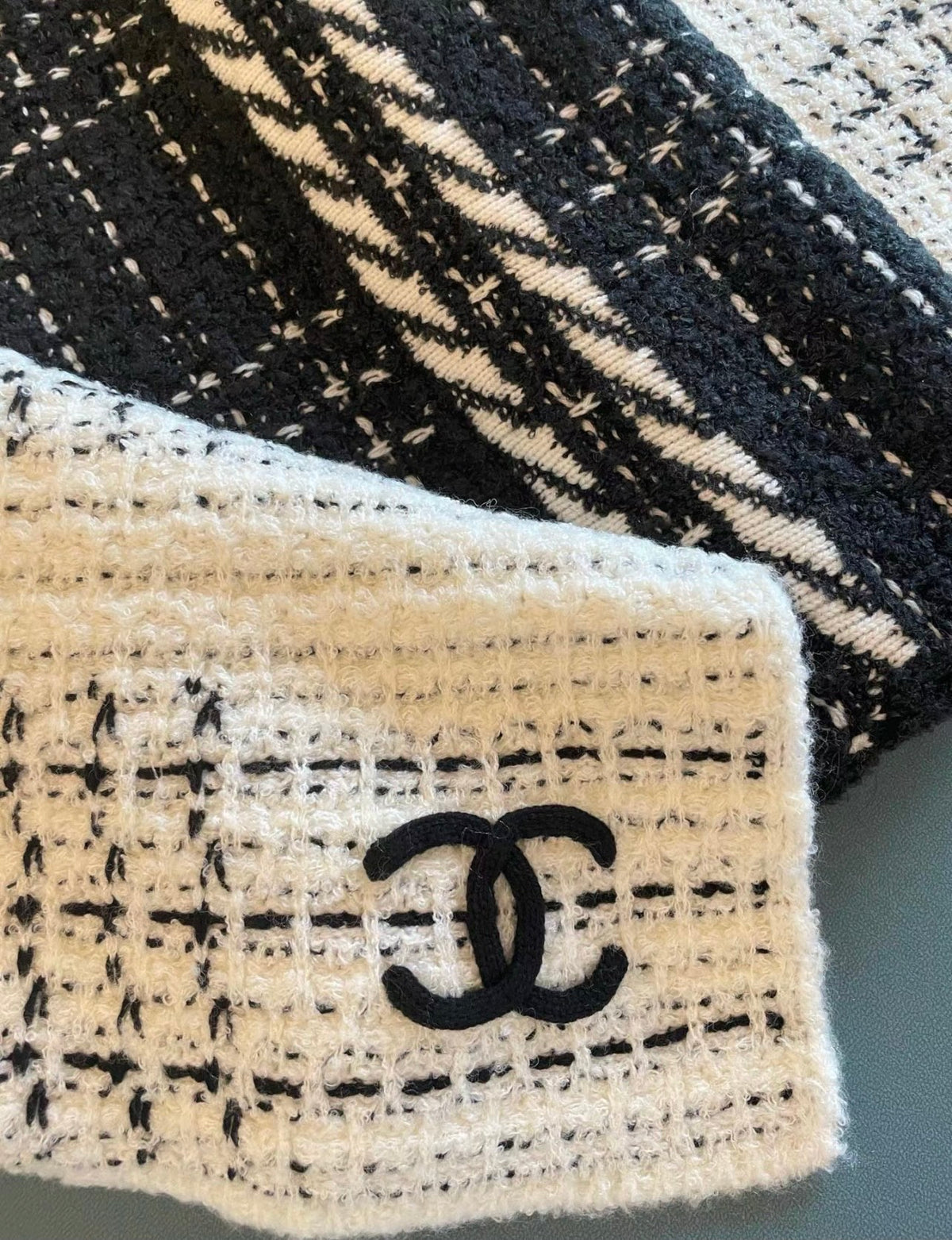 velvet patchwork Scarf for women - alternate angle view 7