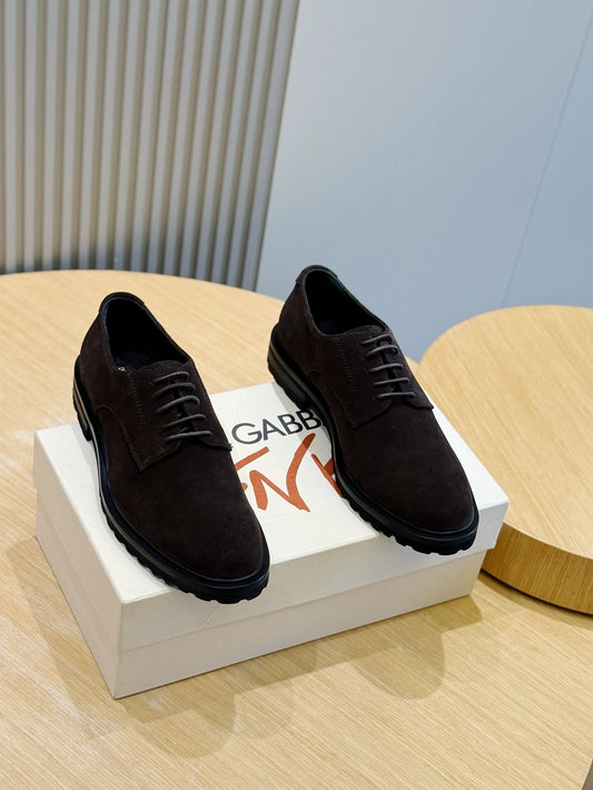 Dolce & Gabbana DG Men's Calfskin Derby Shoes