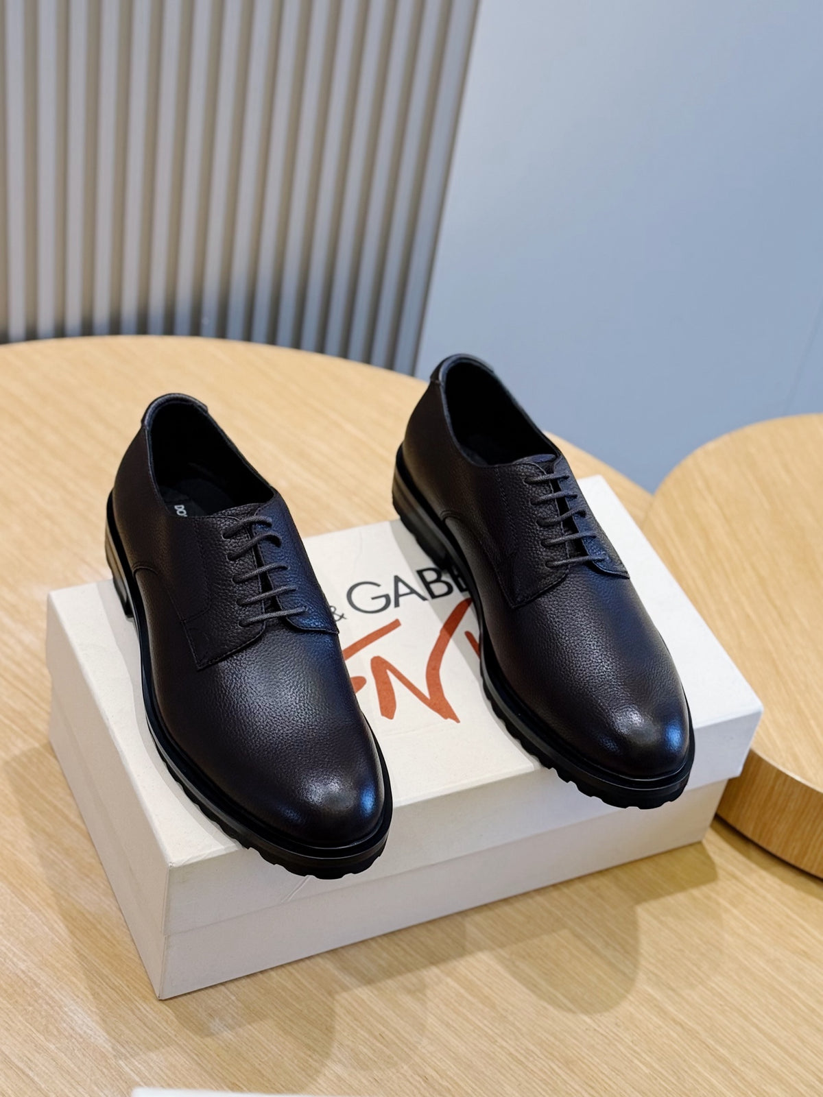 Dolce & Gabbana DG Men's Calfskin Derby Shoes