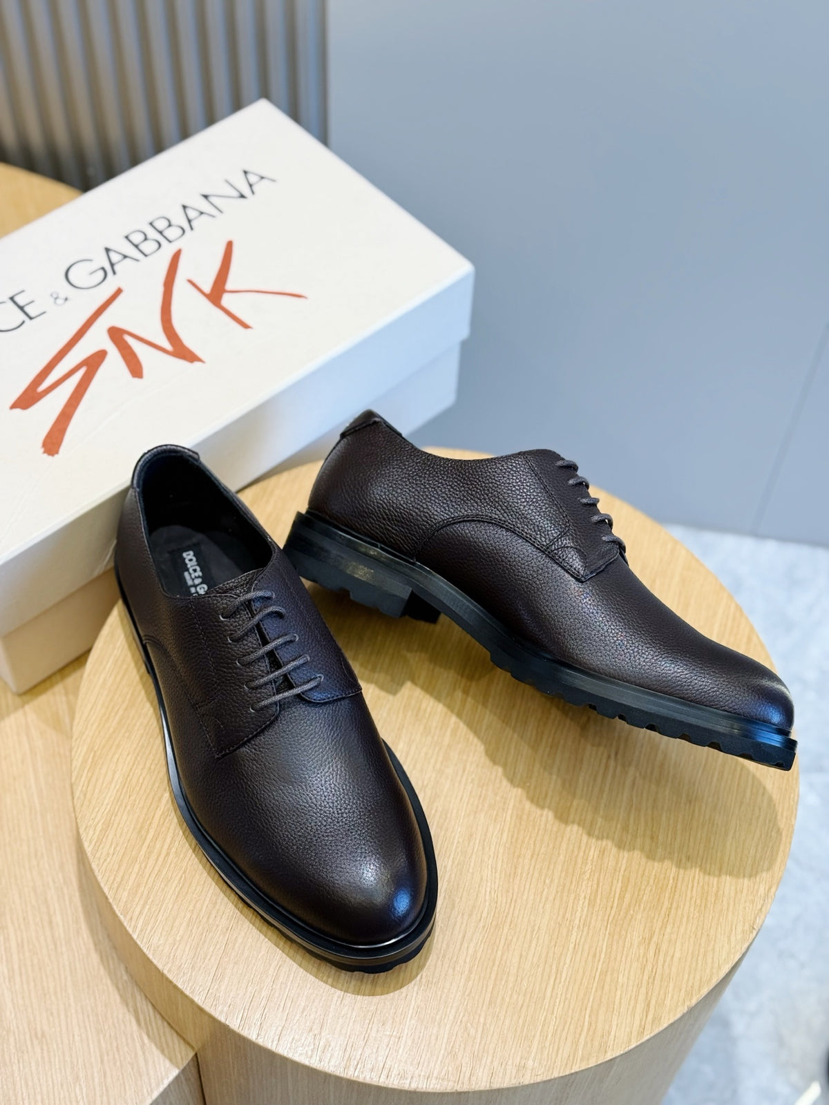 Dolce & Gabbana DG Men's Calfskin Derby Shoes