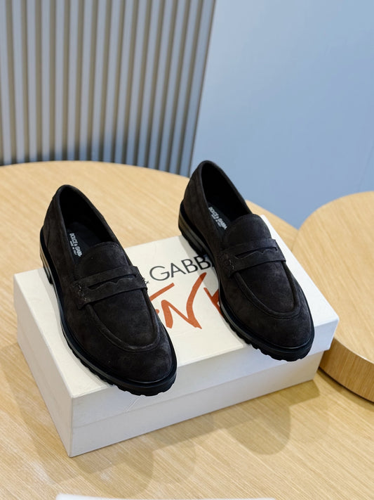 Dolce & Gabbana DG Men's Calfskin Derby Shoes