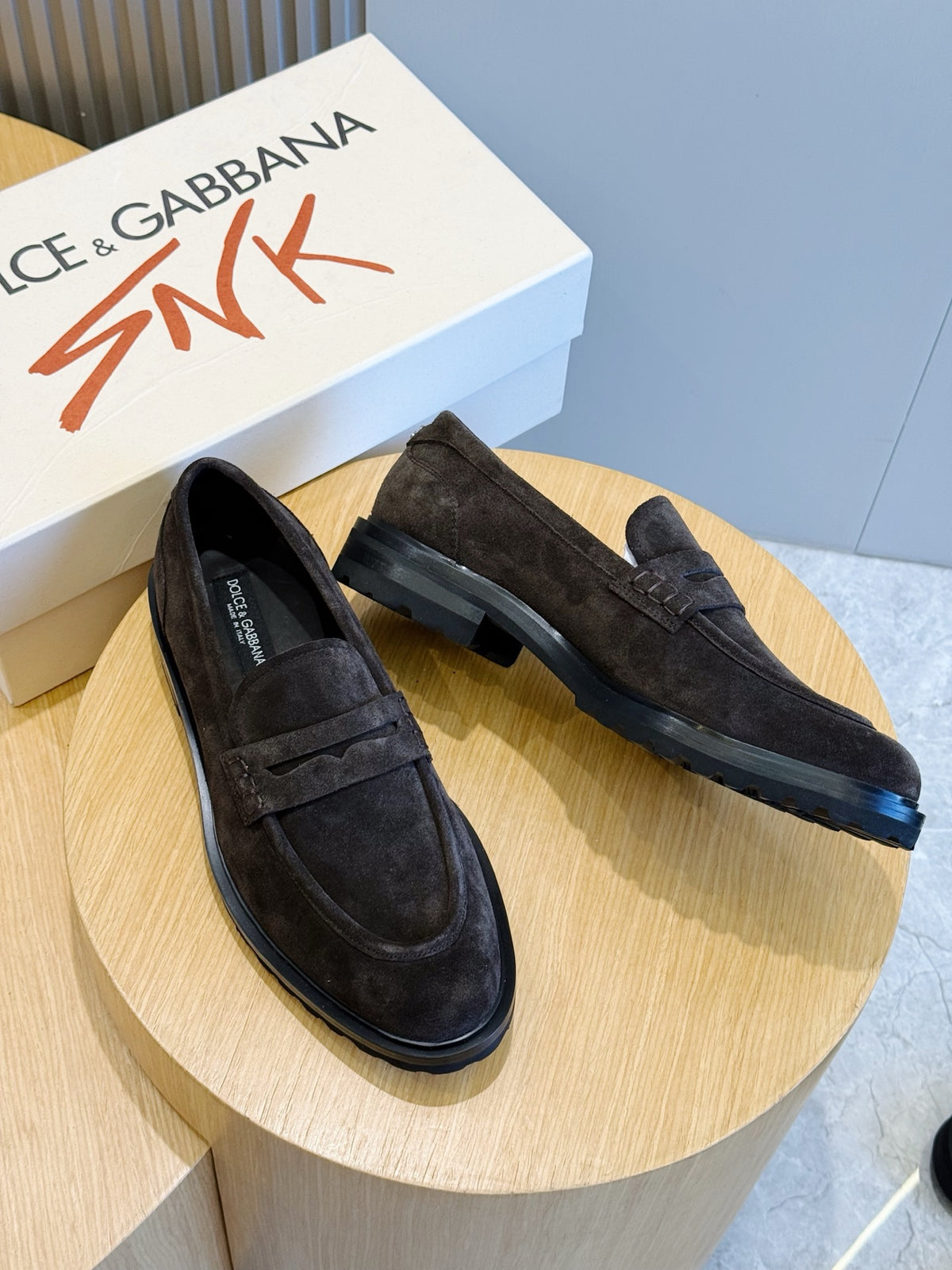 Dolce & Gabbana DG Men's Calfskin Derby Shoes