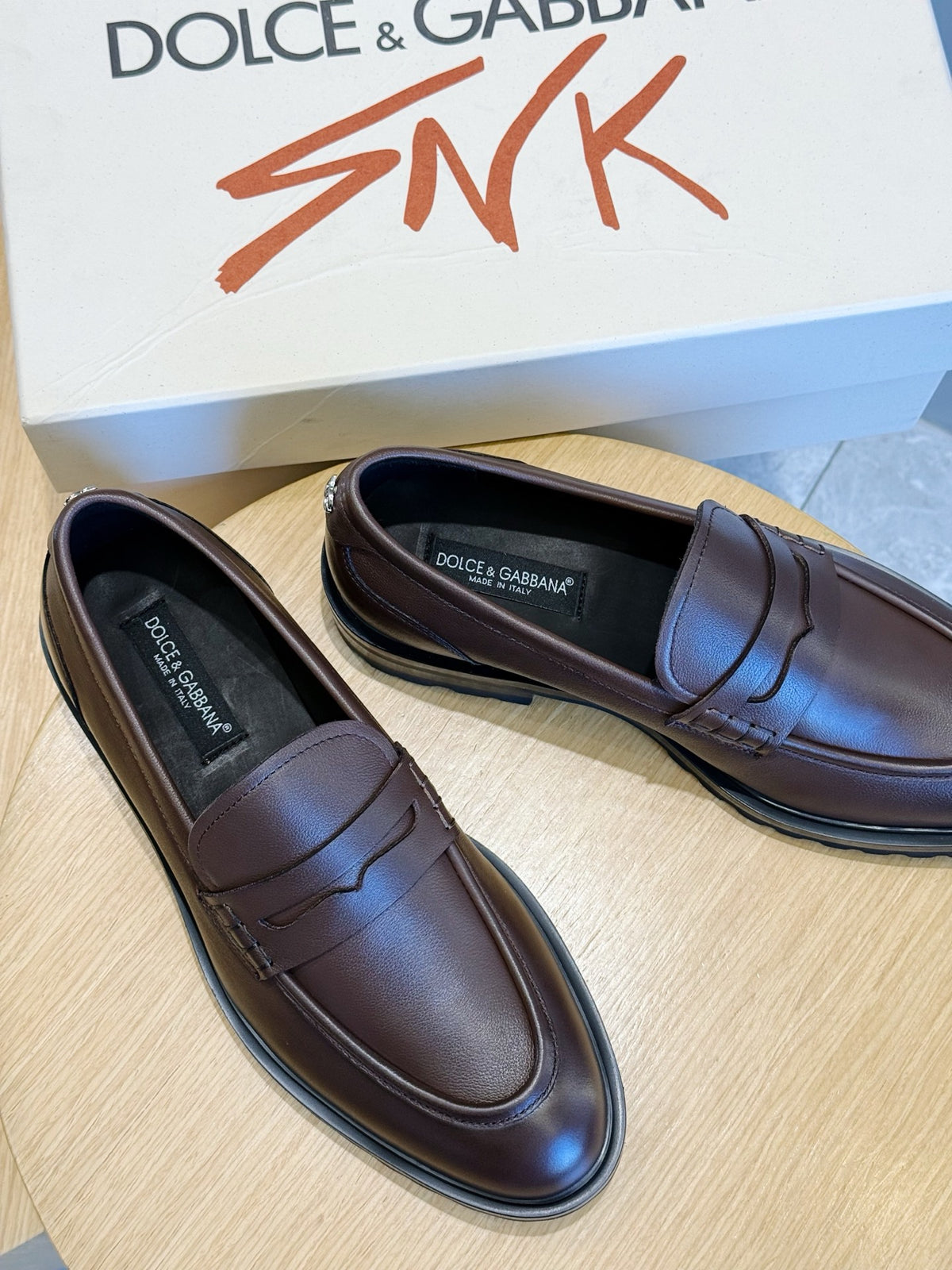 Dolce & Gabbana DG Men's Calfskin Derby Shoes