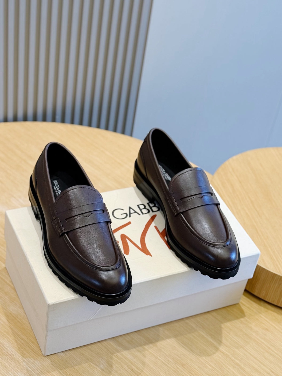 Dolce & Gabbana DG Men's Calfskin Derby Shoes