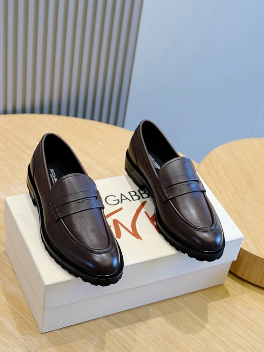 Dolce & Gabbana DG Men's Calfskin Derby Shoes