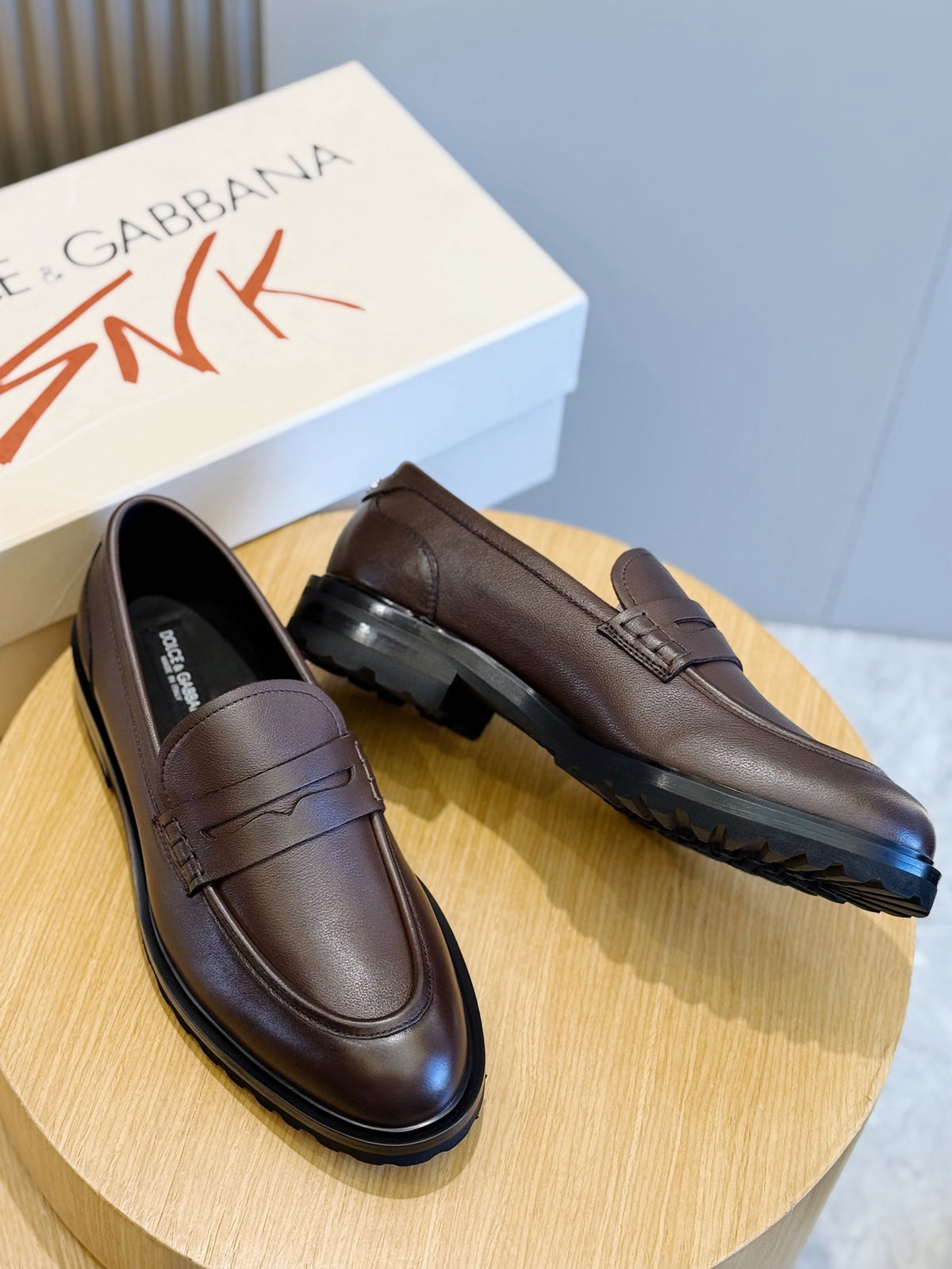 Dolce & Gabbana DG Men's Calfskin Derby Shoes