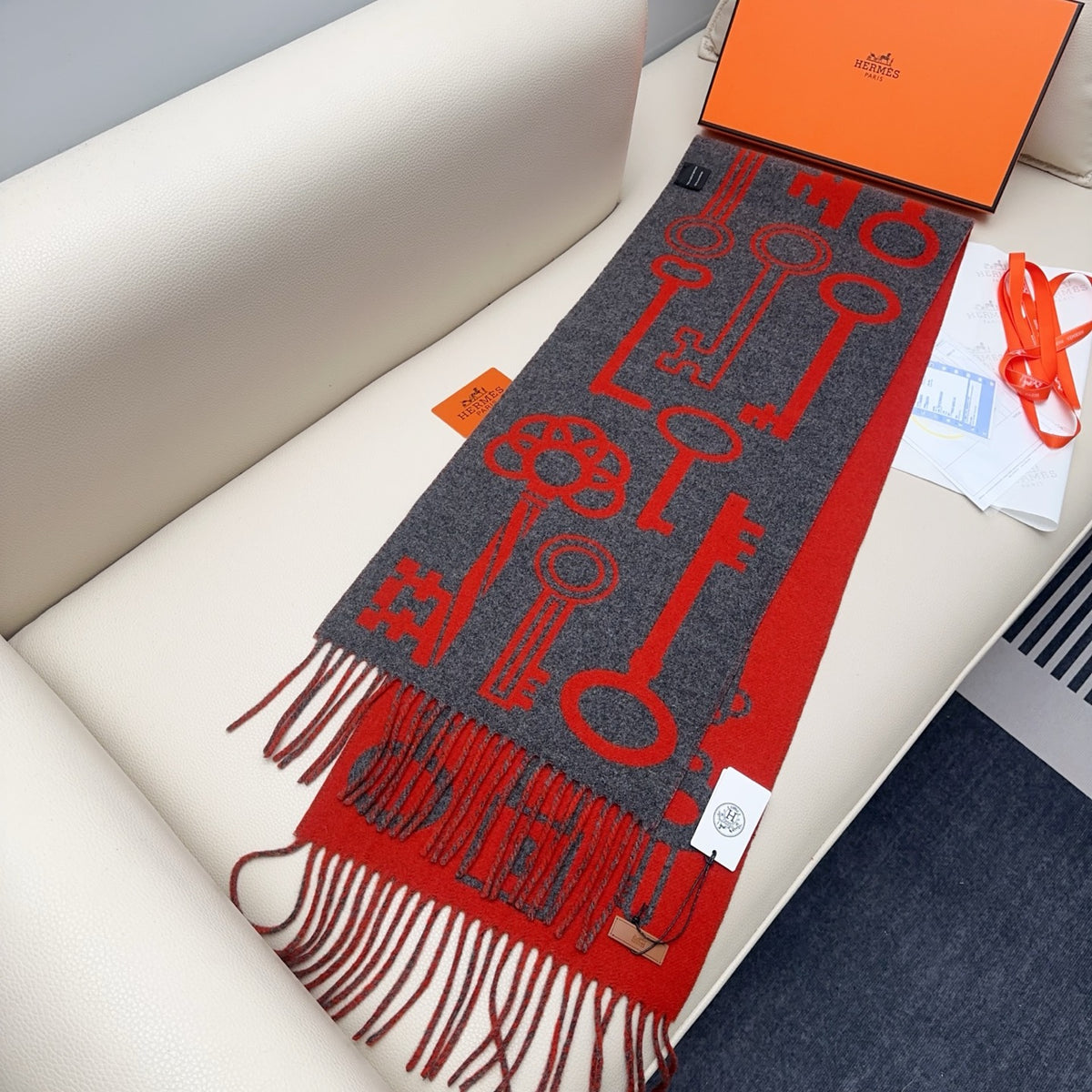 velvet key Scarf for women - alternate angle view 7