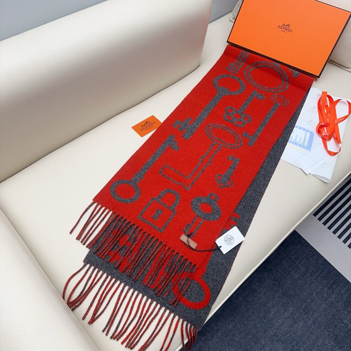 velvet key Scarf for women - alternate angle view 6