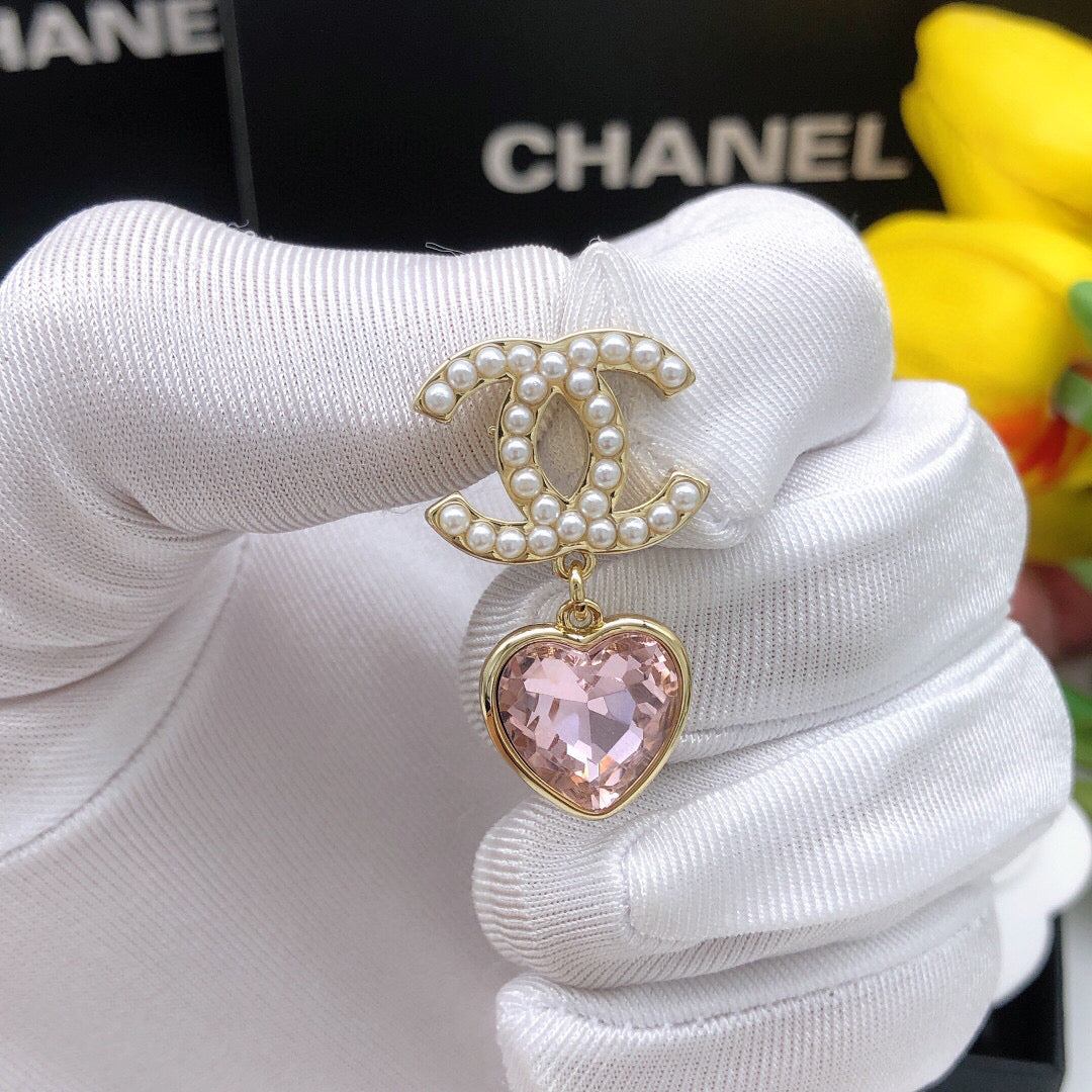 pink heart Drop Earrings for women - alternate angle view 6
