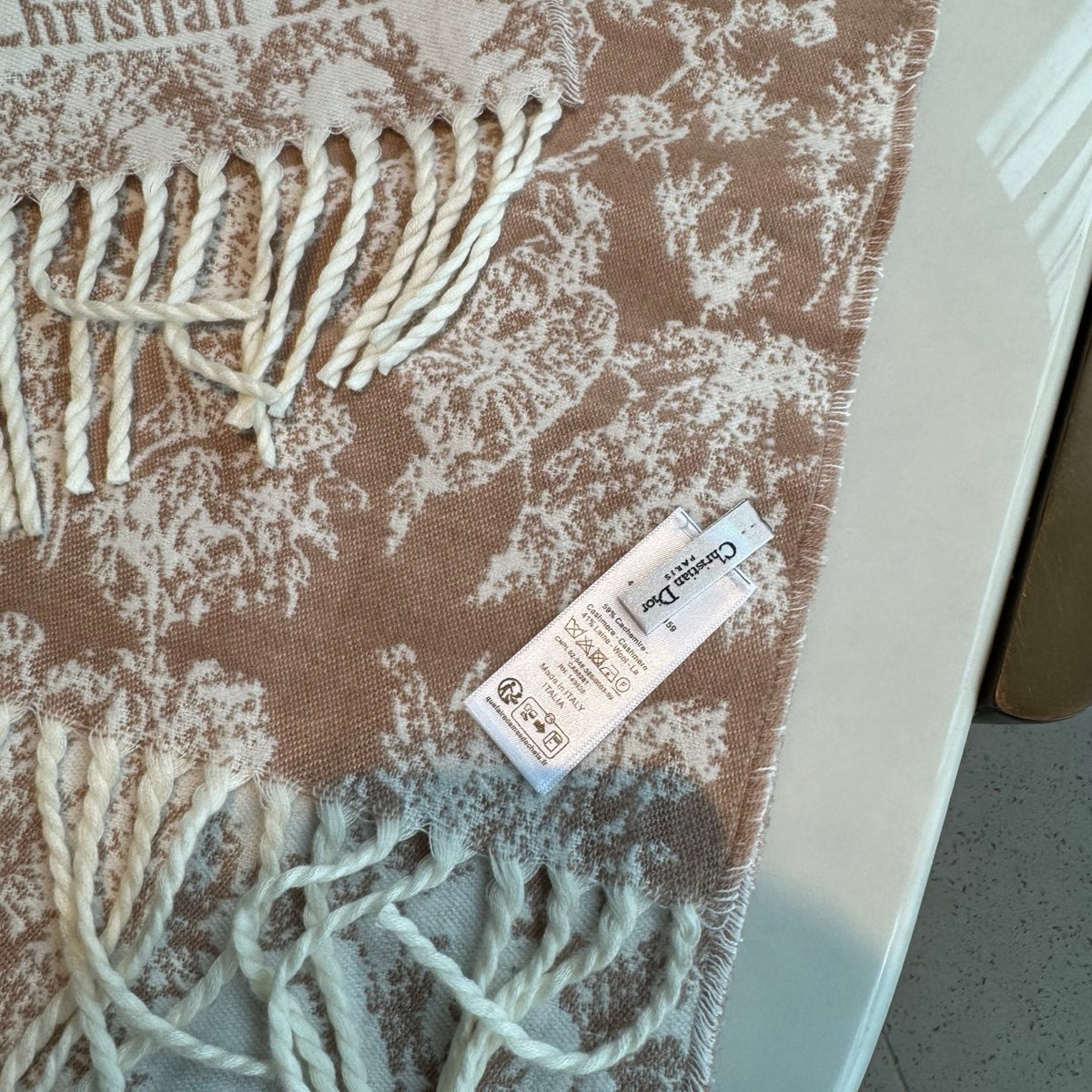 velvet floral Scarf for women - alternate angle view 4