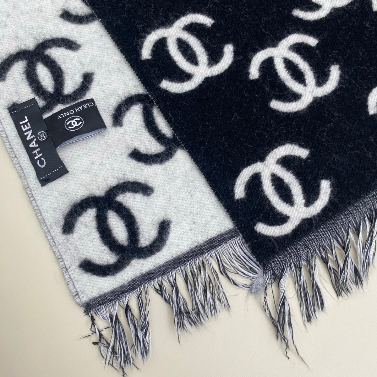 velvet double c Scarf for women - alternate angle view 7