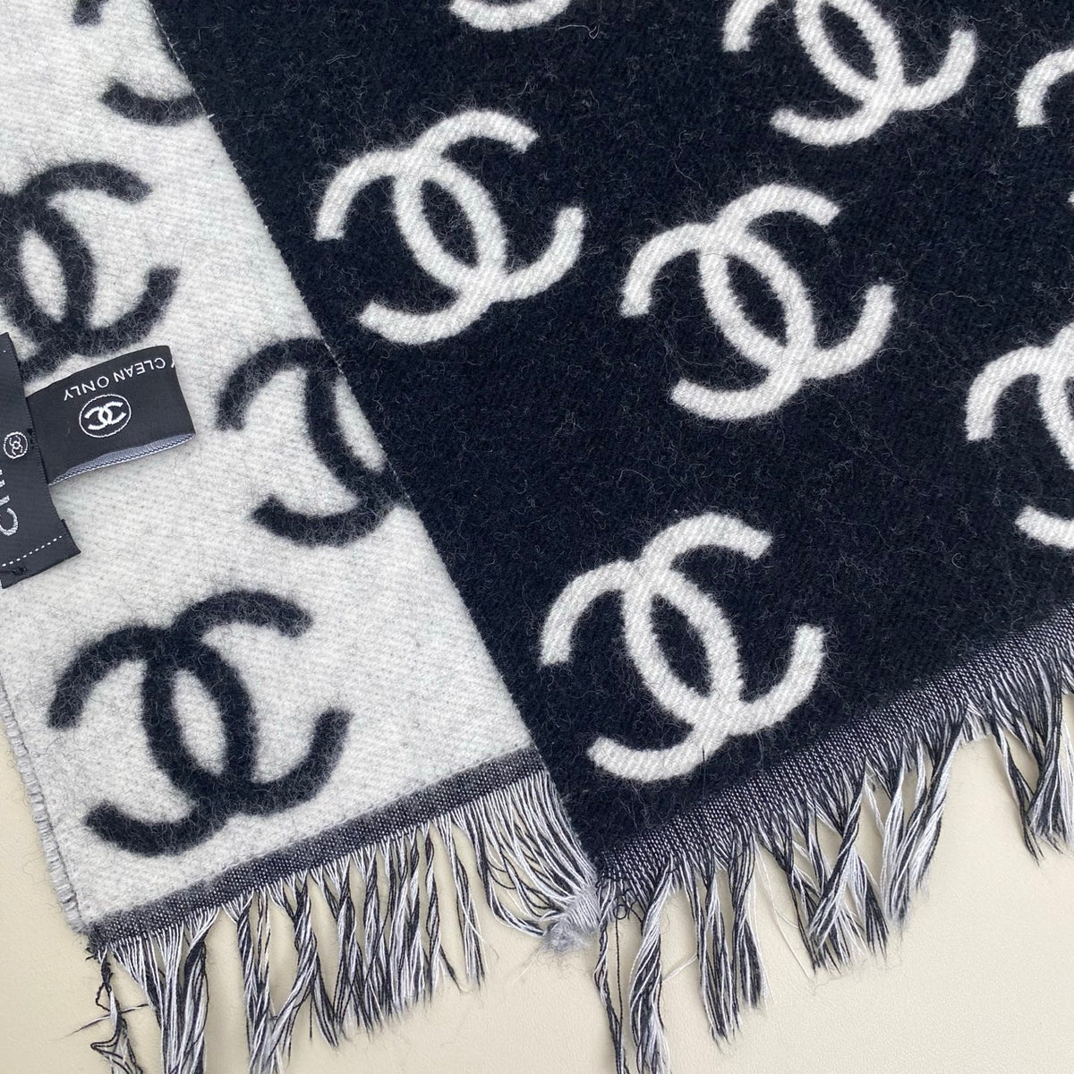velvet double c Scarf for women - alternate angle view 8