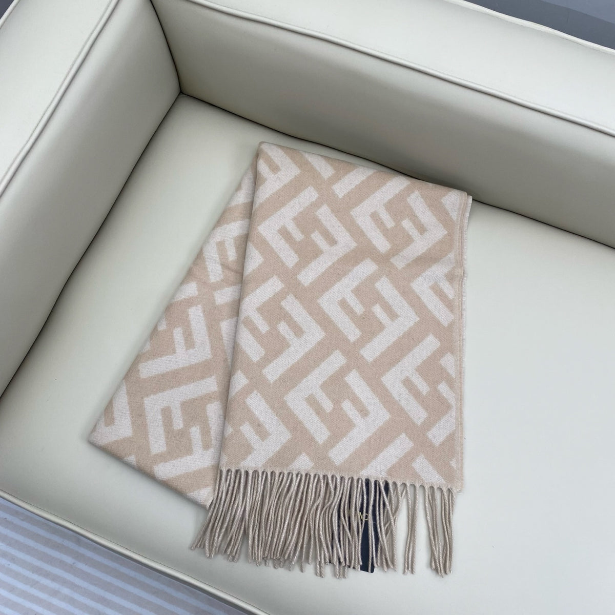 brown velvet floral Scarf for women - alternate angle view 2