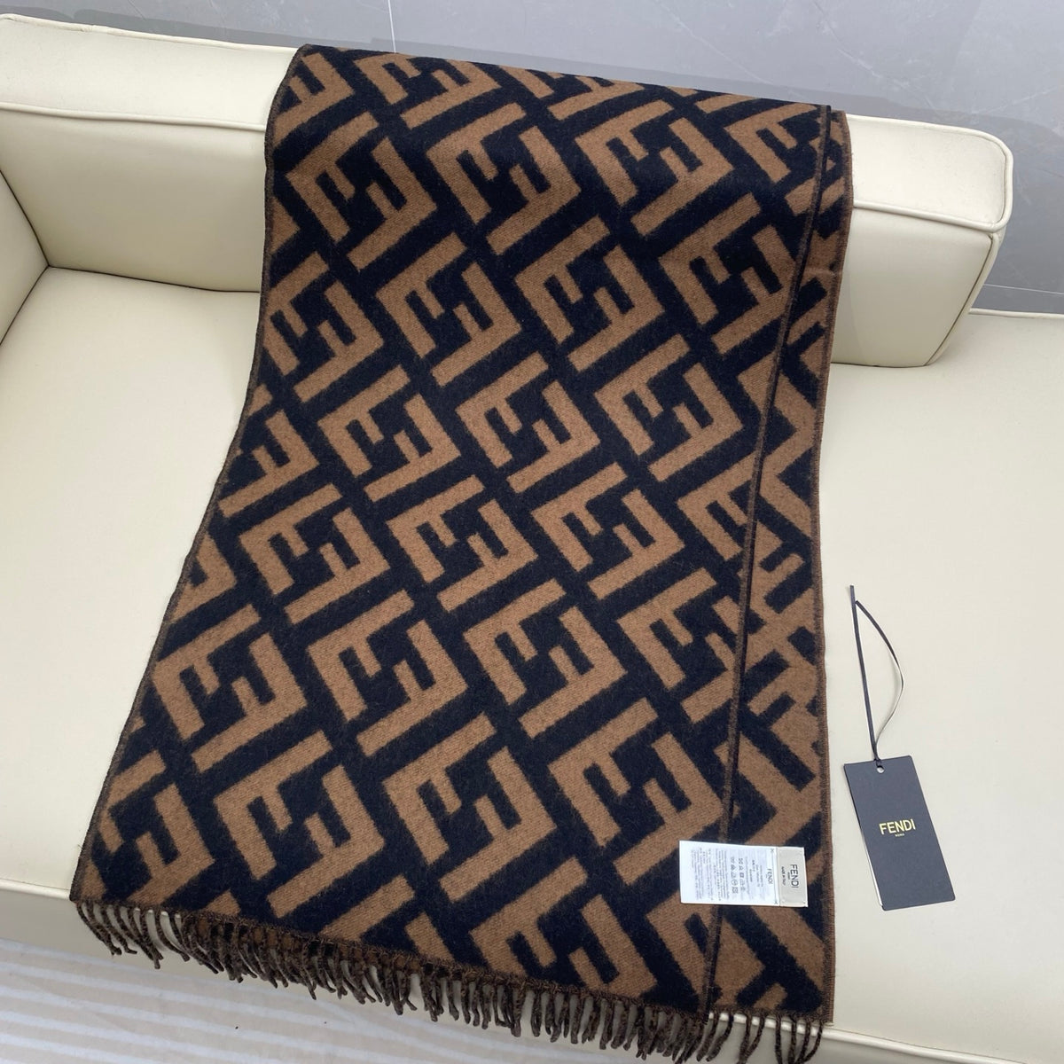 brown velvet floral Scarf for women - alternate angle view 8