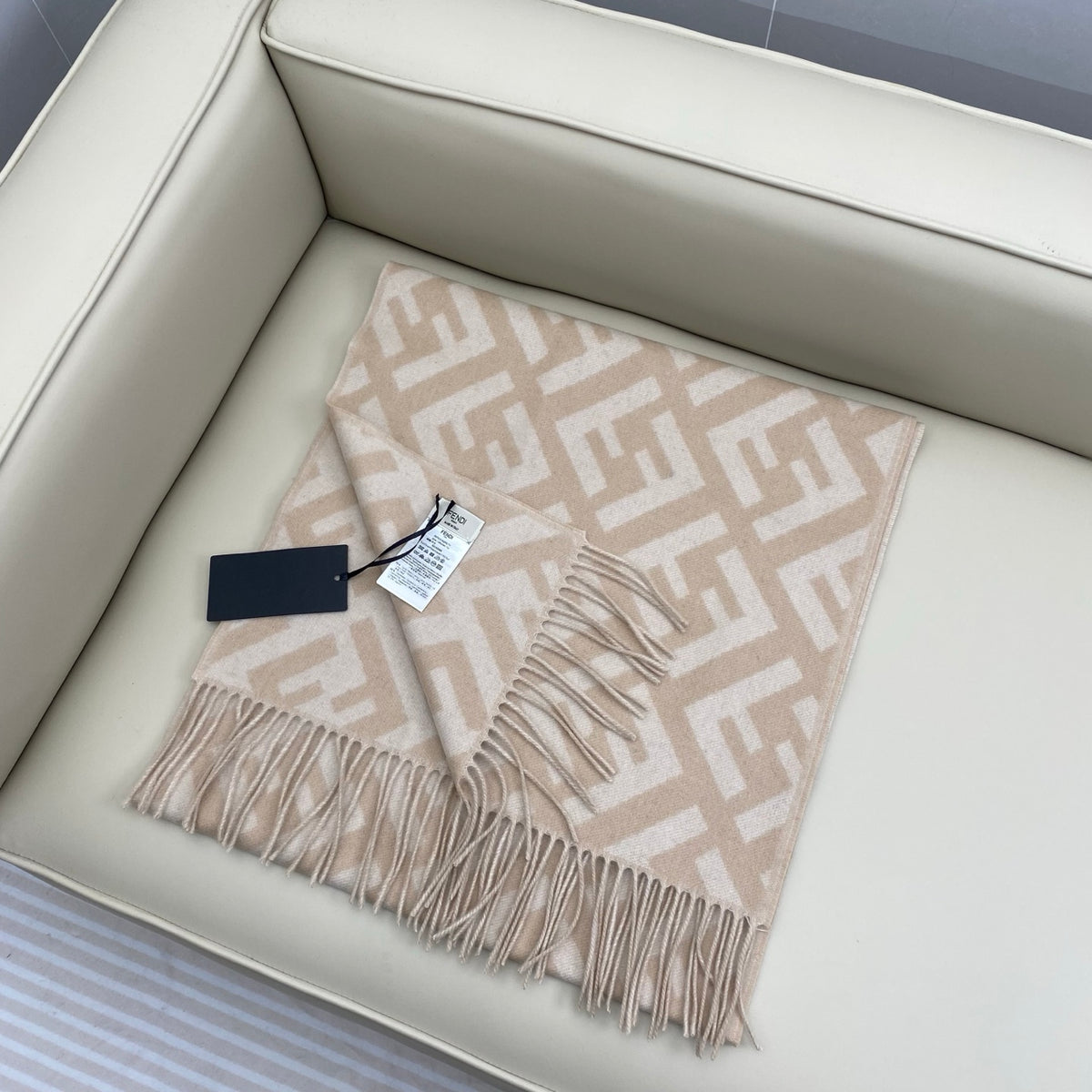 brown velvet floral Scarf for women - alternate angle view 4