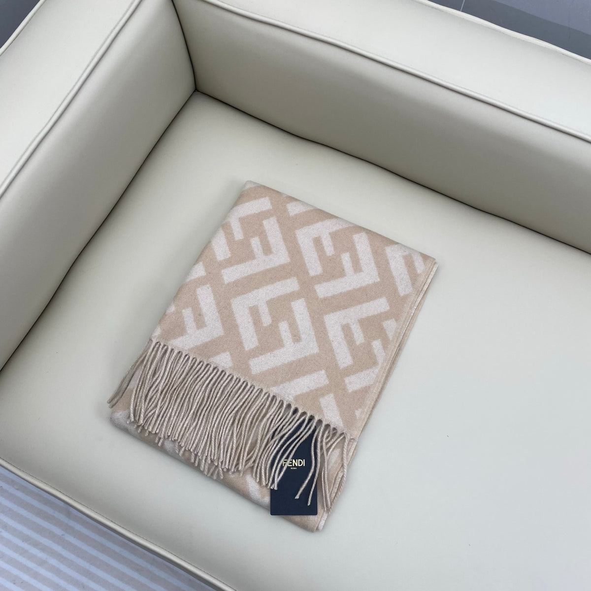 brown velvet floral Scarf for women - product detail view