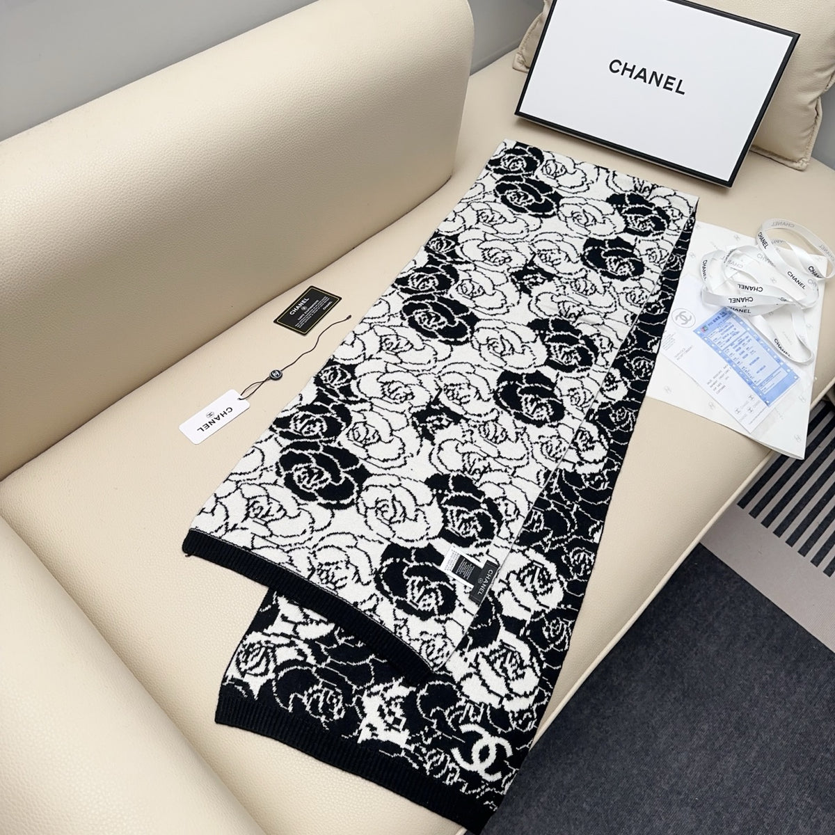 velvet floral Scarf for women - alternate angle view 6