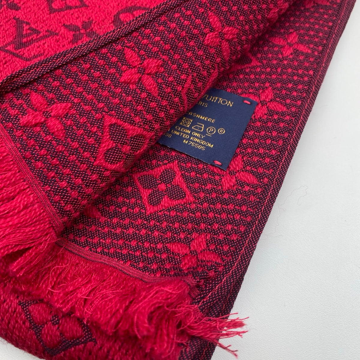 wool floral Scarf for men - alternate angle view 9