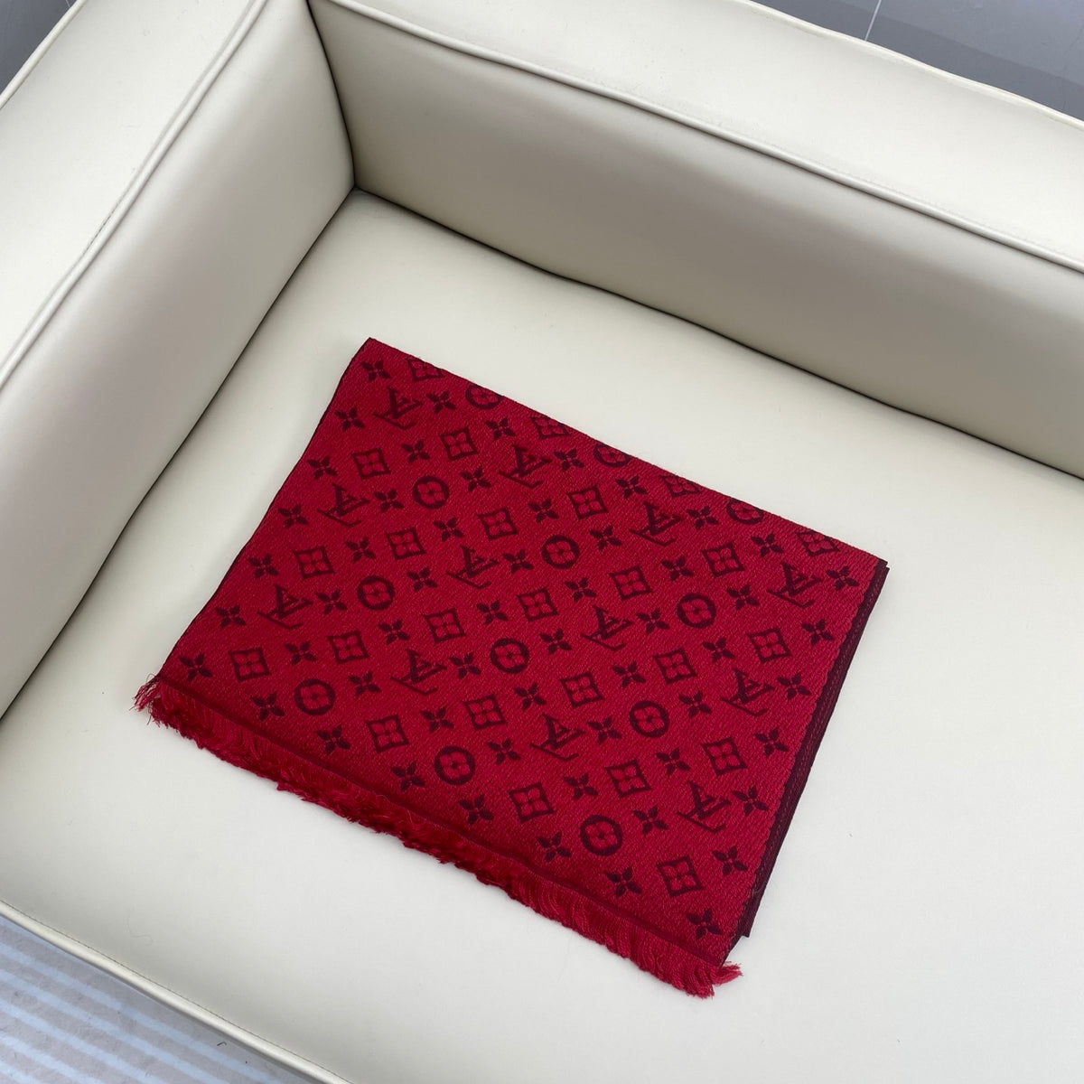 wool floral Scarf for men - product detail view