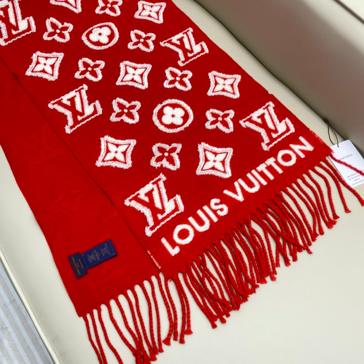 wool embossed Scarf for men - alternate angle view 6