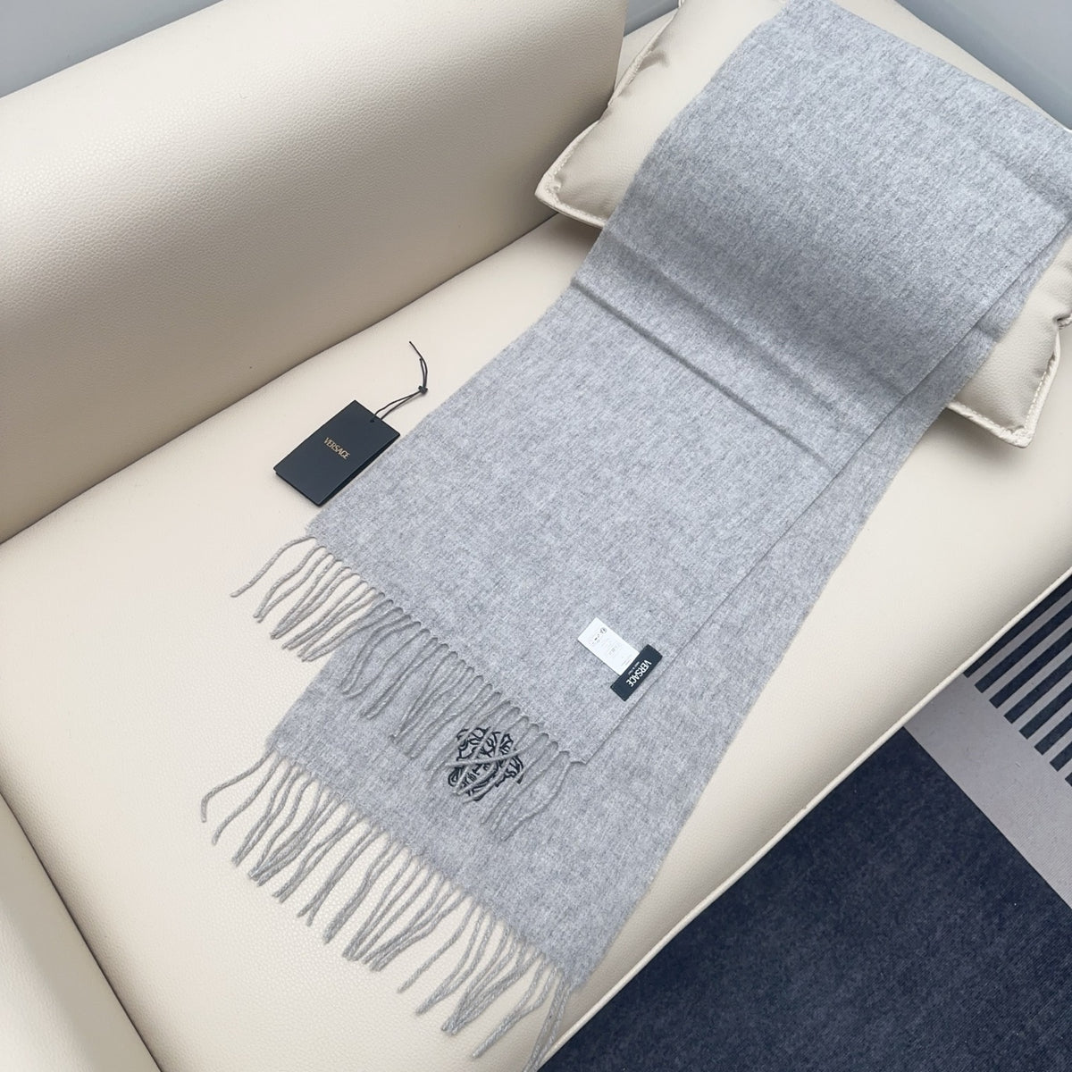 wool tassel Scarf for women - alternate angle view 6
