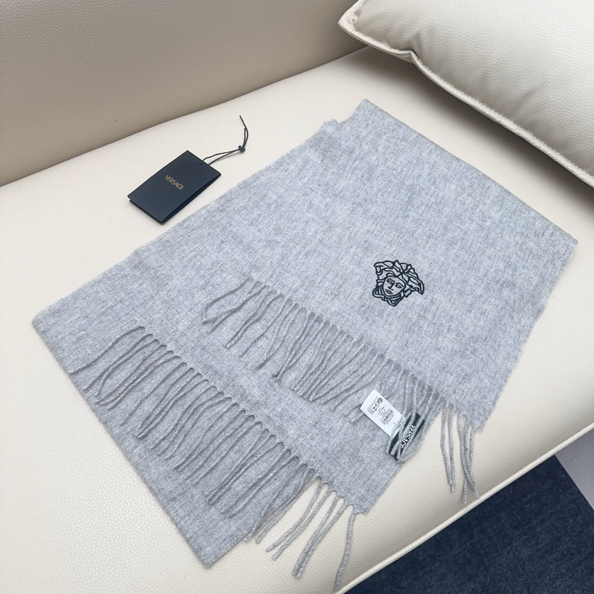 wool tassel Scarf for women - alternate angle view 4