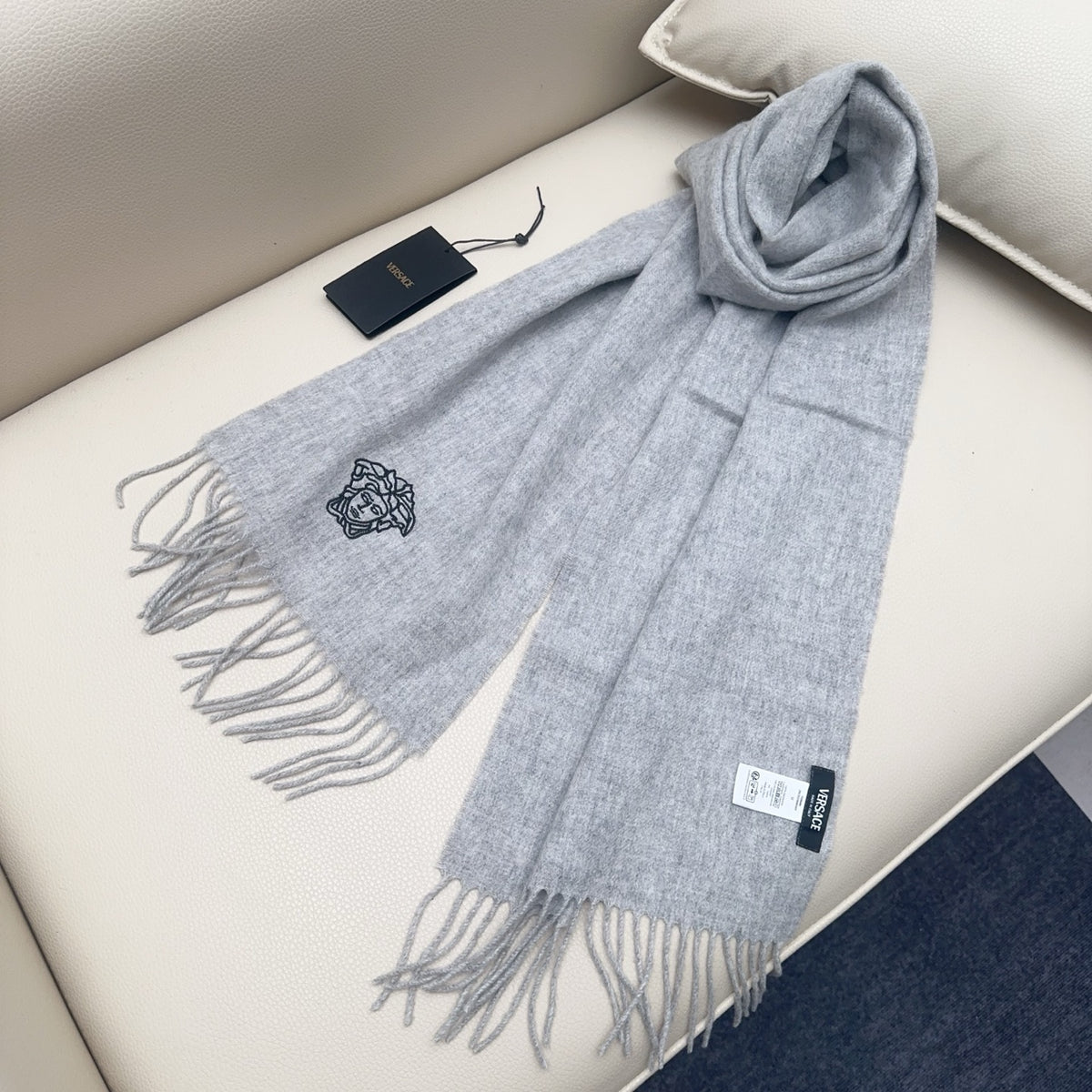 wool tassel Scarf for women - alternate angle view 8