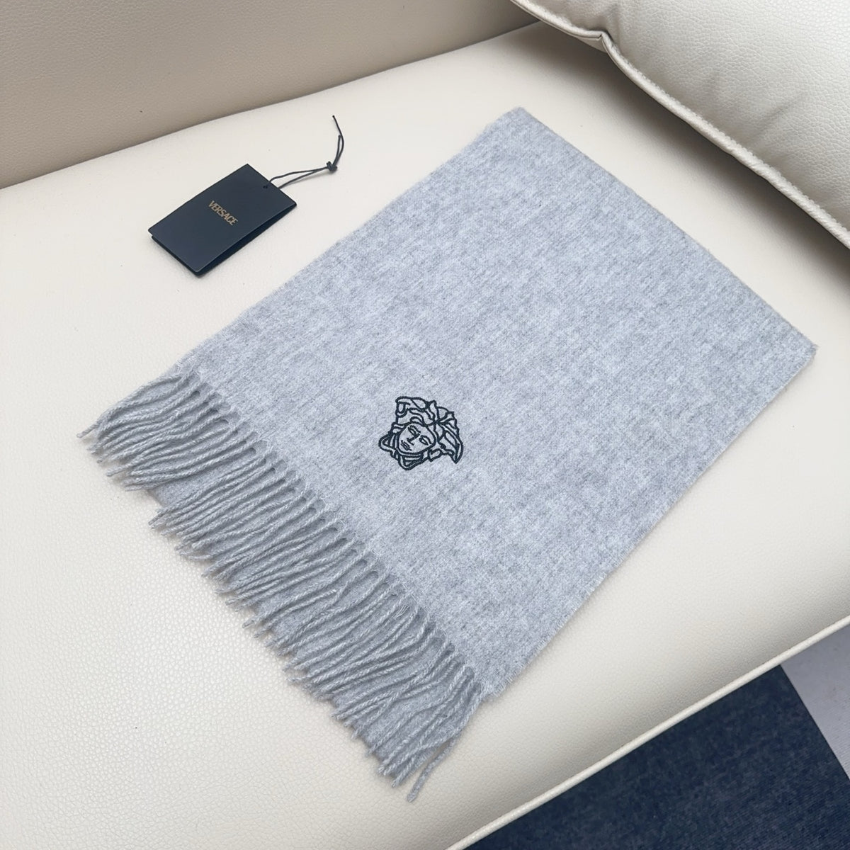 wool tassel Scarf for women - alternate angle view 2
