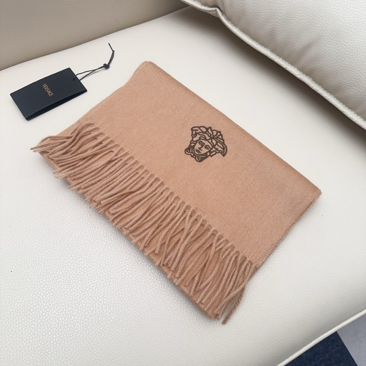 wool tassel Scarf for women - product detail view