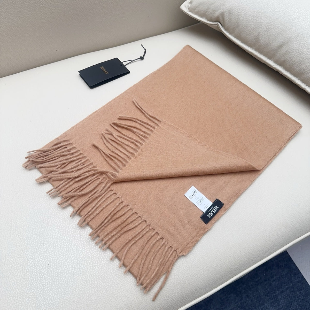 wool tassel Scarf for women - alternate angle view 3