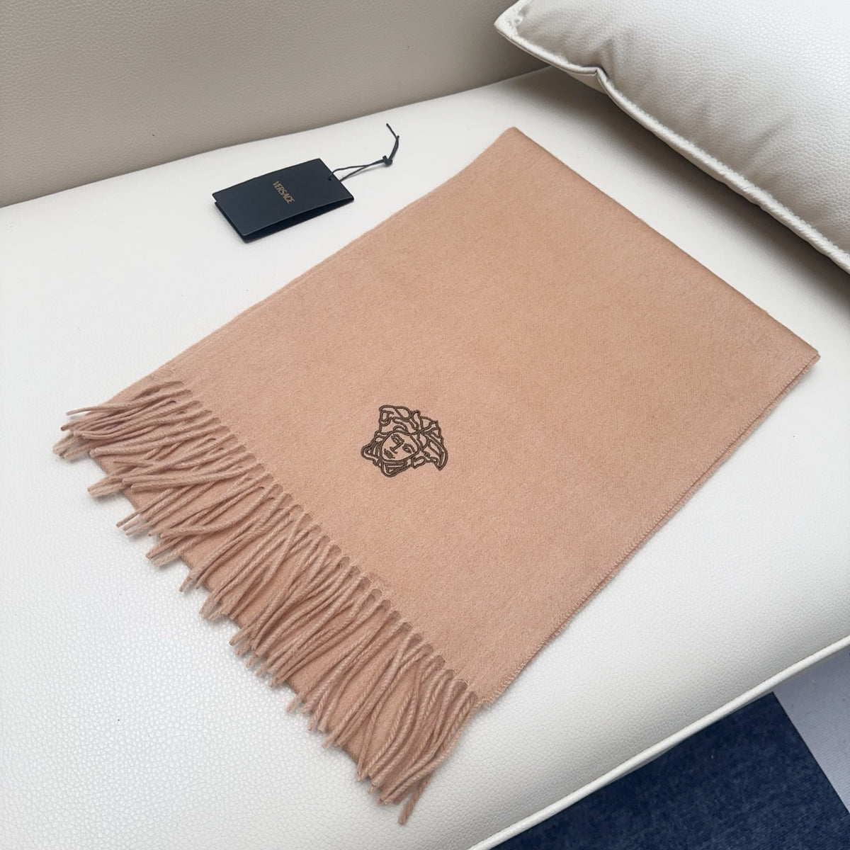 wool tassel Scarf for women - alternate angle view 2
