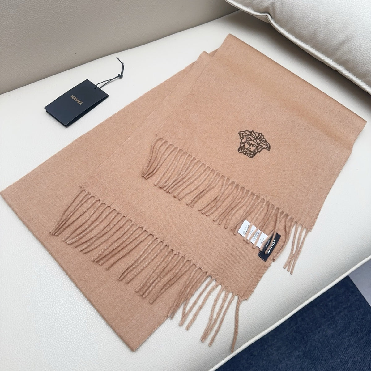 wool tassel Scarf for women - alternate angle view 4