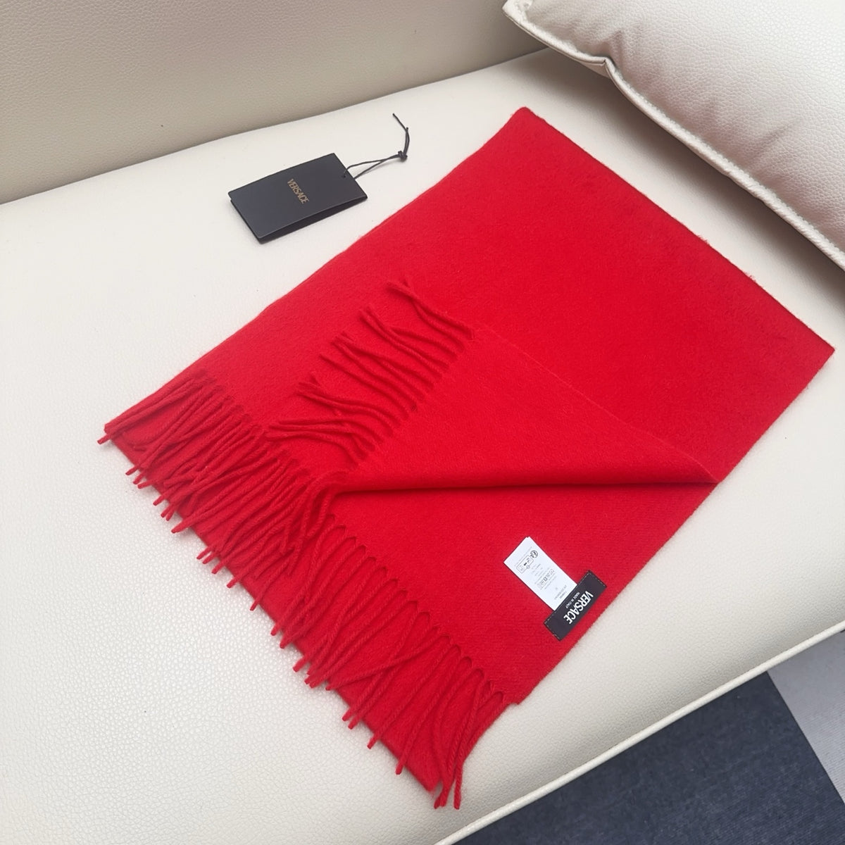 wool tassel Scarf for women - alternate angle view 3
