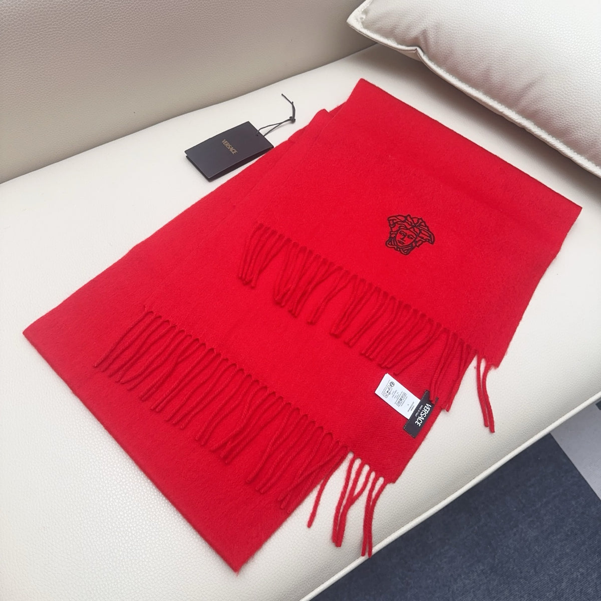 wool tassel Scarf for women - alternate angle view 4