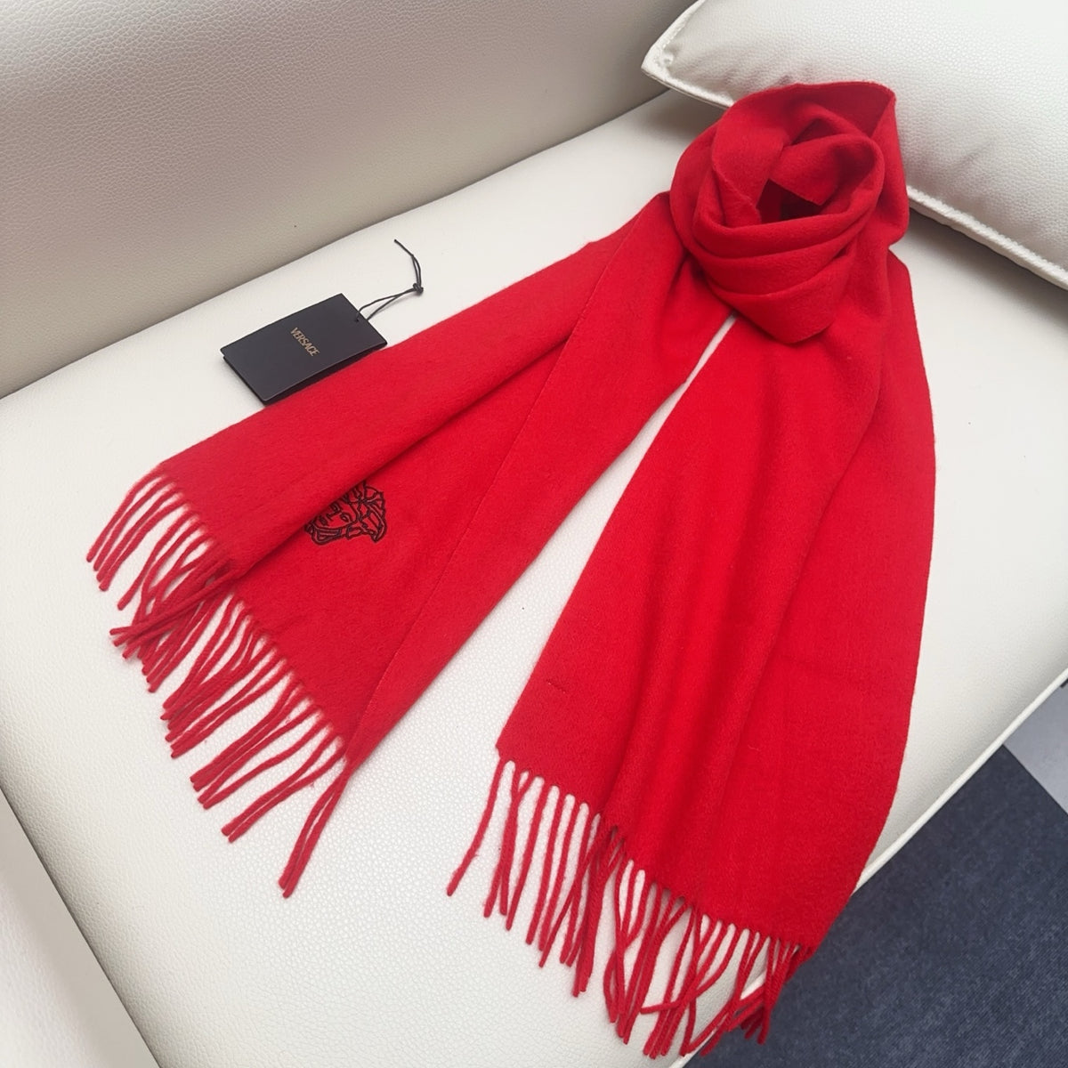 wool tassel Scarf for women - alternate angle view 8