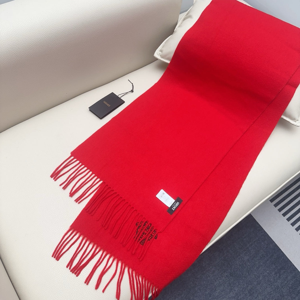 wool tassel Scarf for women - alternate angle view 6