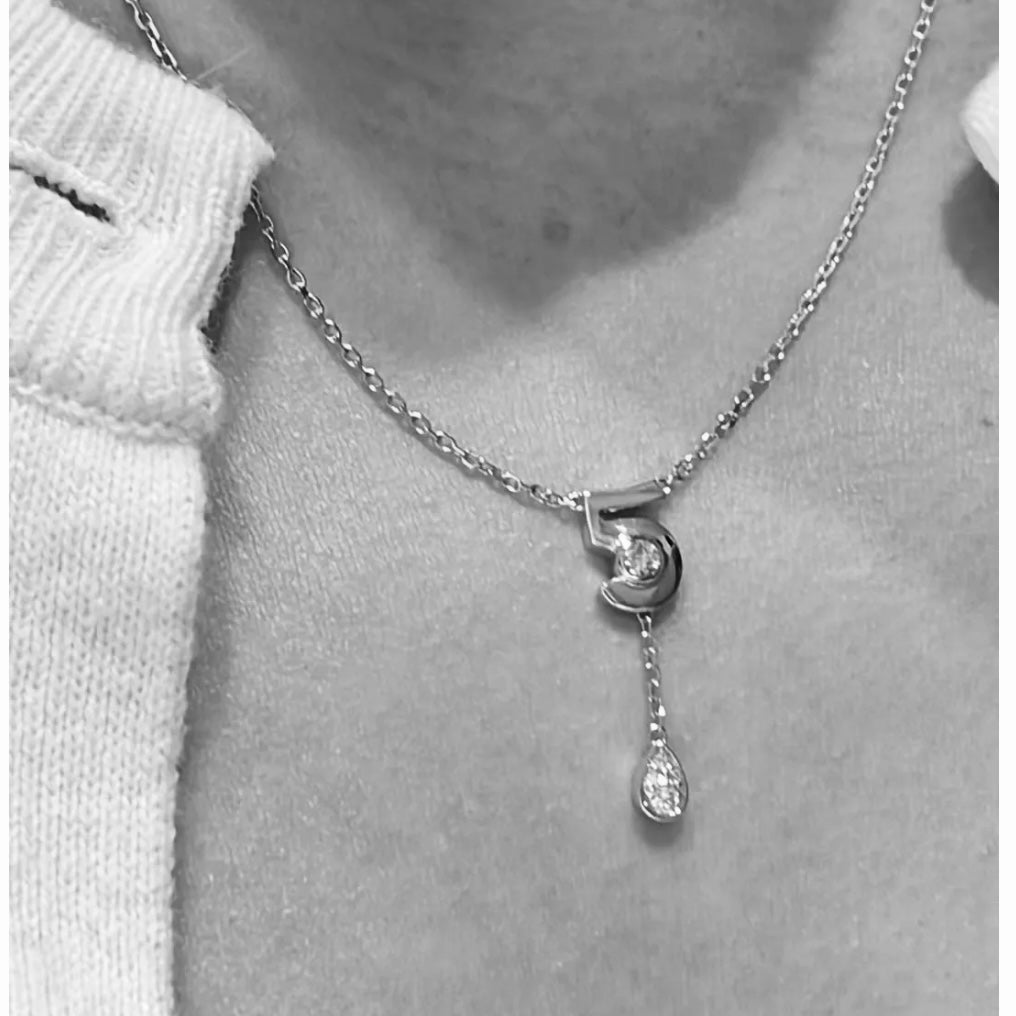 gold tassel Necklace for women - alternate angle view 2
