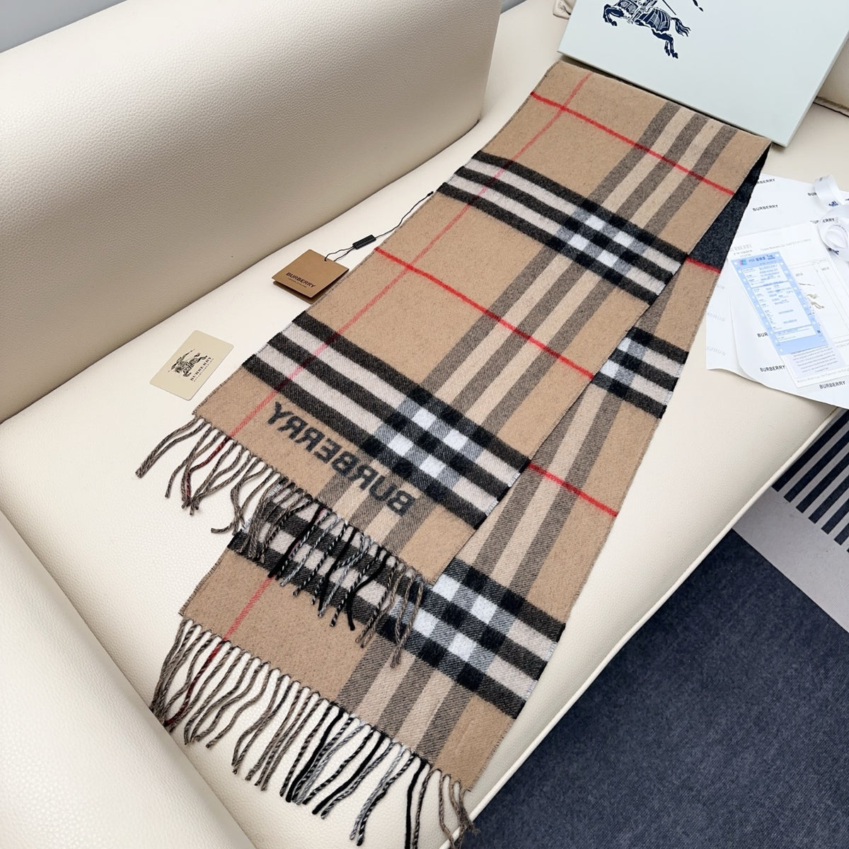 camel velvet versatile Scarf for men - alternate angle view 6
