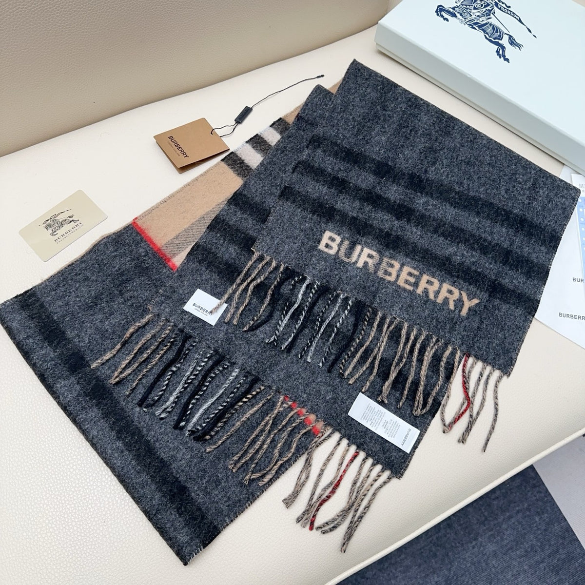 camel velvet versatile Scarf for men - alternate angle view 4