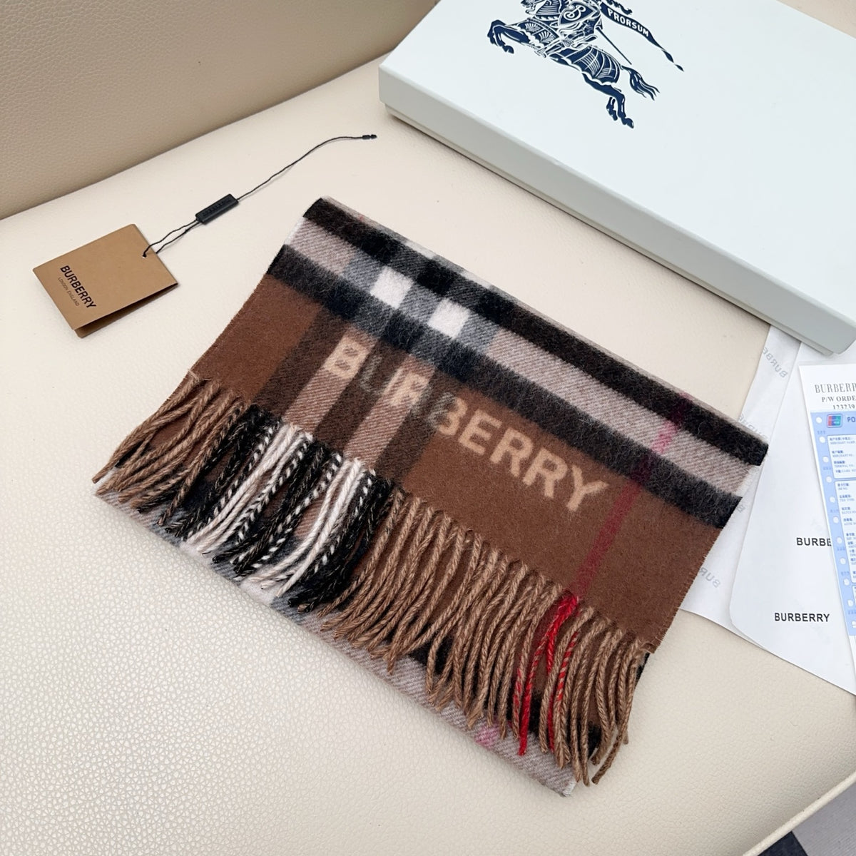 camel velvet versatile Scarf for men - product detail view