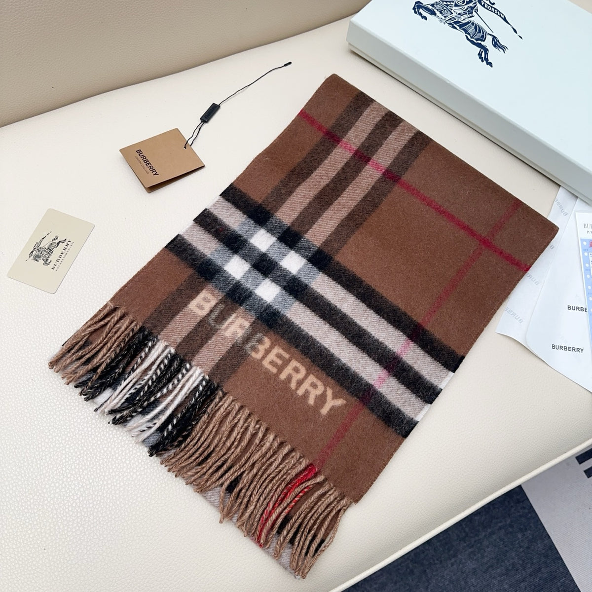 camel velvet versatile Scarf for men - alternate angle view 2