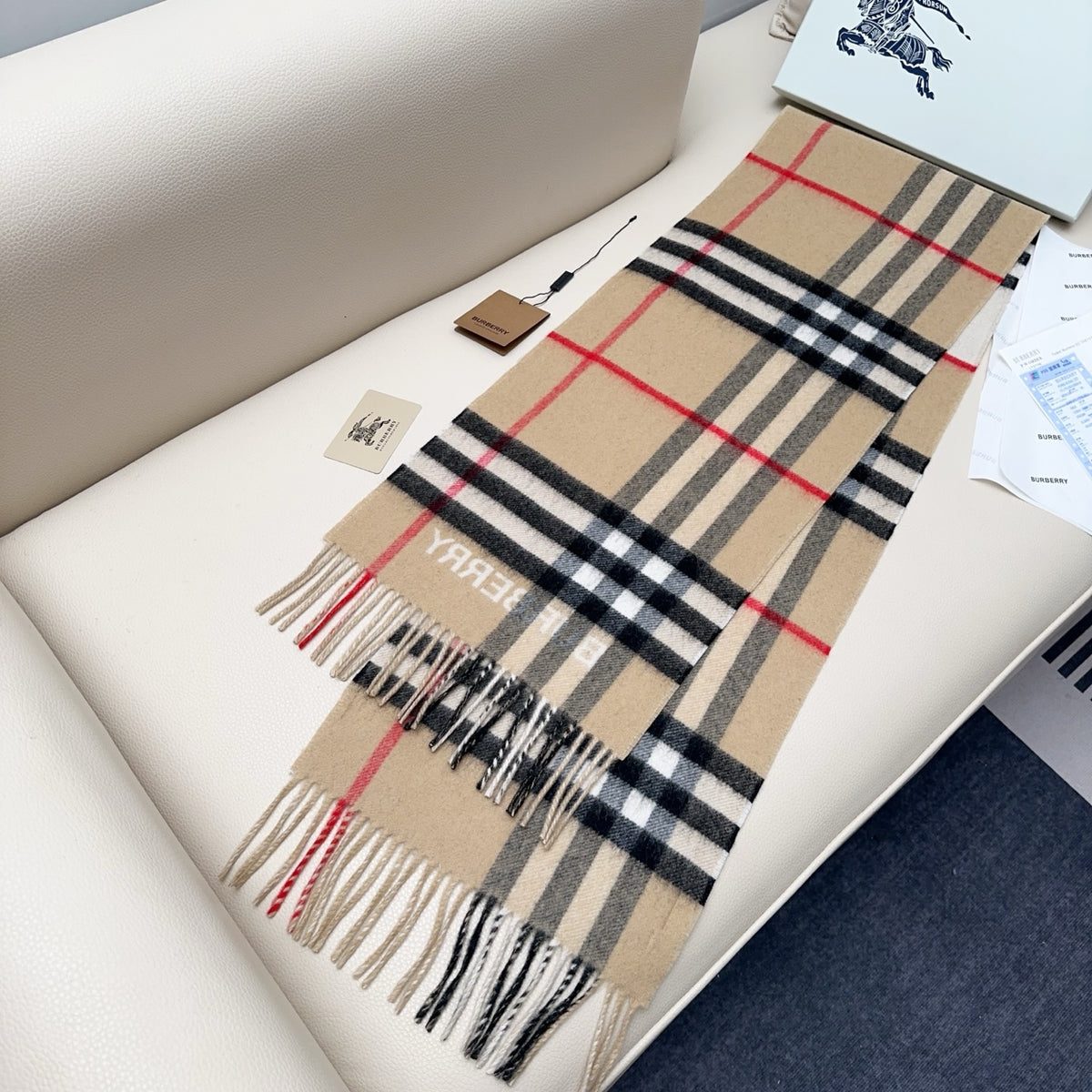 camel velvet versatile Scarf for men - alternate angle view 6